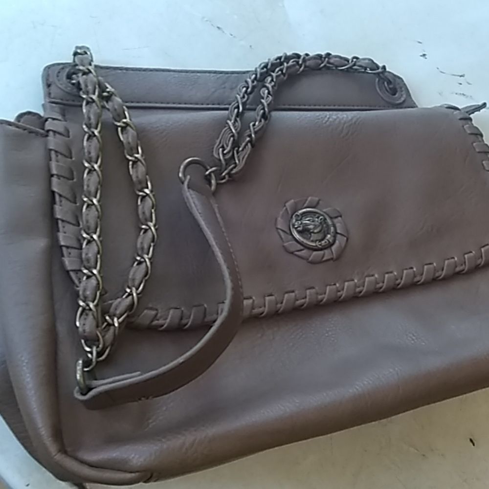 Equestrian Vegan Brown Shoulder Bag U0018B